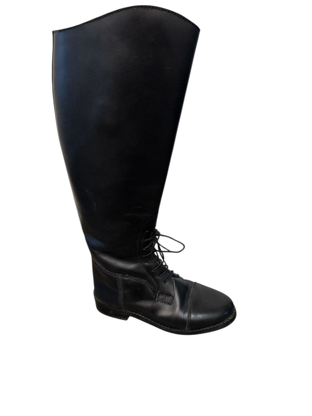Vintage MASCOT Black Blucher English Riding Boots - Lace Up SZ 6 HANDMADE